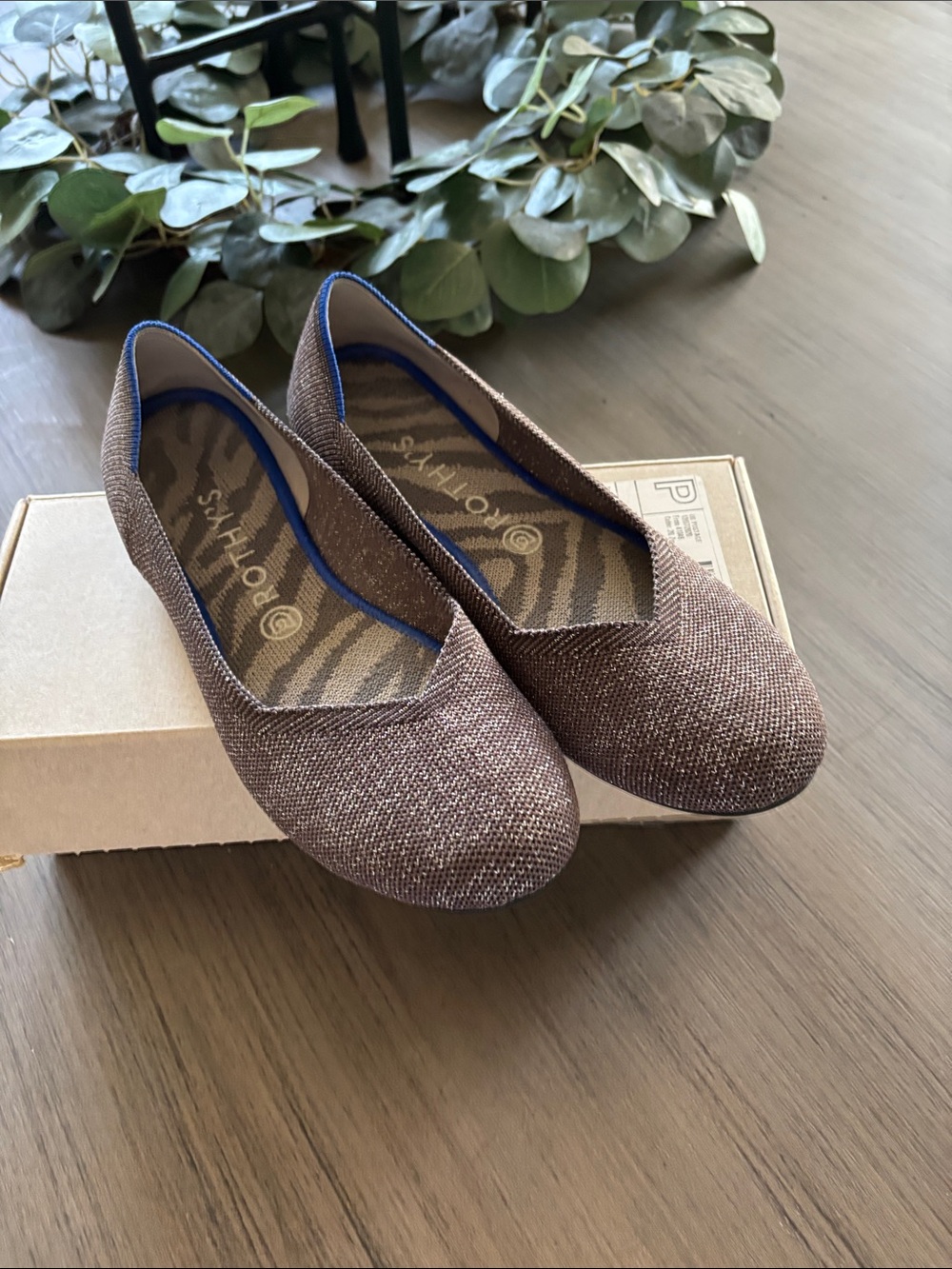 Rothy's Textured Wine Knit Ballet Flats